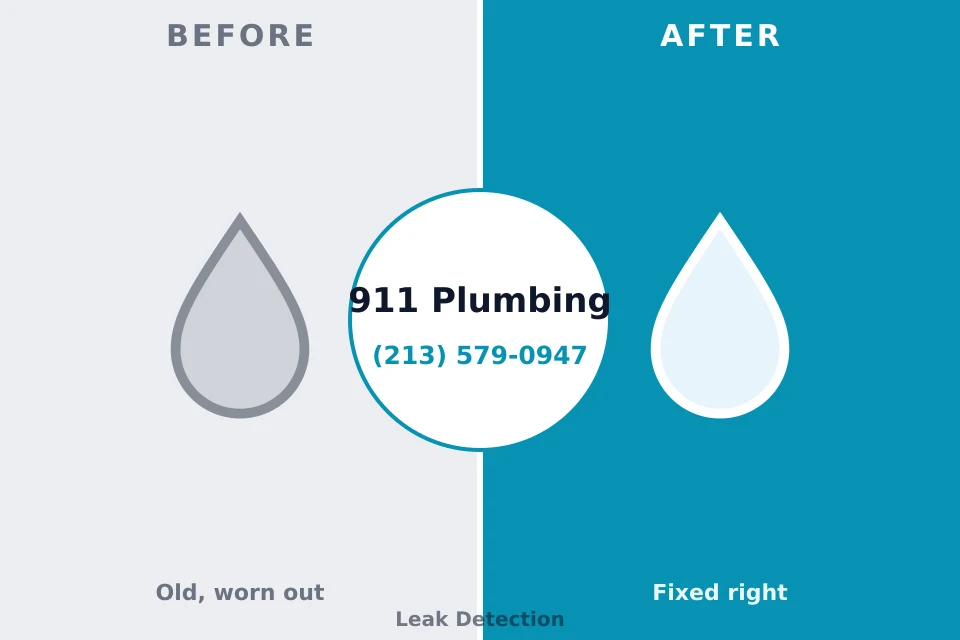 Before and after: plumbing repair San Marino, CA